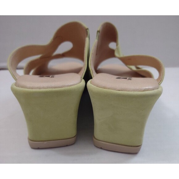 Spring Step Sandals Wedge Size 9US/40EU Spring Green Suede Slip On - Picture 5 of 9